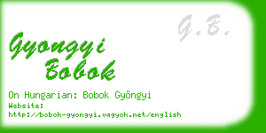 gyongyi bobok business card