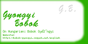 gyongyi bobok business card